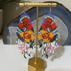 Handcrafted Multicolor Beaded Earrings